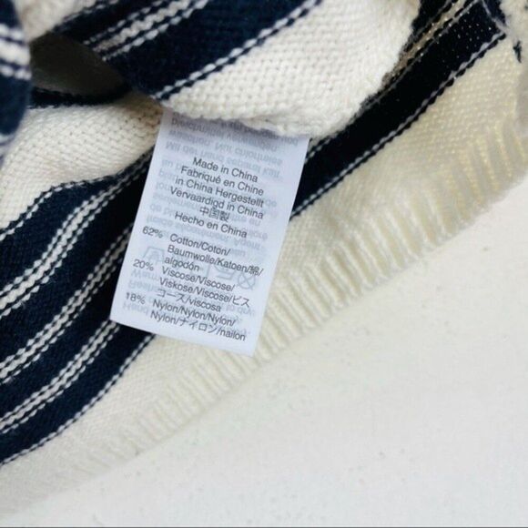 Madewell Stripe Play Crop Knit Sweater Tank Top XXS White Navy Retro 70s Boho - Picture 8 of 8